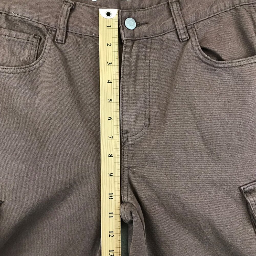 New Pac Sun Baggy 90s‎ Cargo Utility Pants Brown wide leg size 26 - Picture 9 of 16